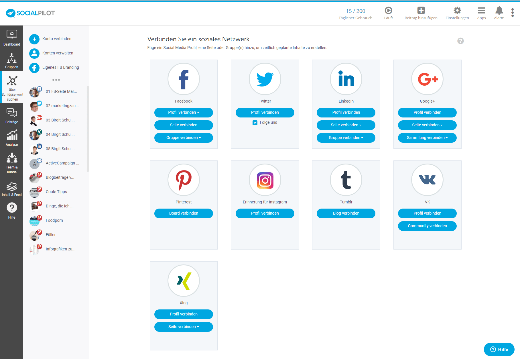 Social Pilot der unerkannte Held unter den Social Media Planungstools